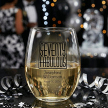 Modern Seventy and Fabulous Bold 70th Birthday
