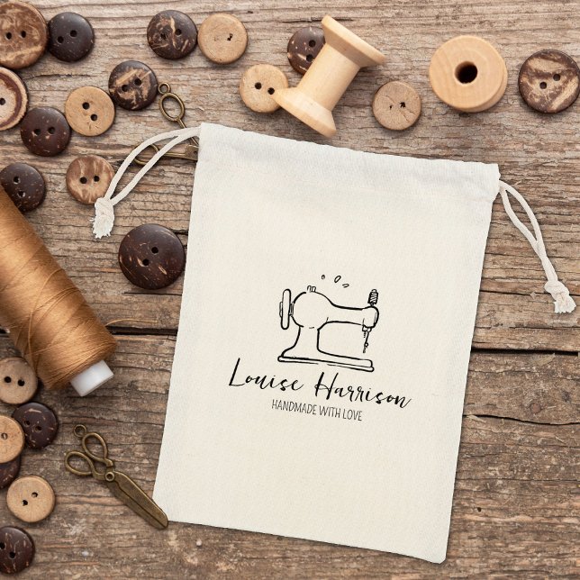 Modern Sewing Machine, Handmade Business Large  Rubber Stamp (Creator Uploaded)