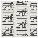 Modern Sewing Machine Outline Fabric