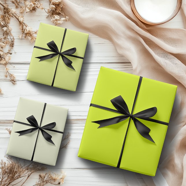 Modern Shades Neon Chartreuse Wrapping Paper Sheets (Creator Uploaded)