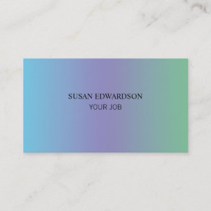 Modern shades of blue purple green gradient colors business card