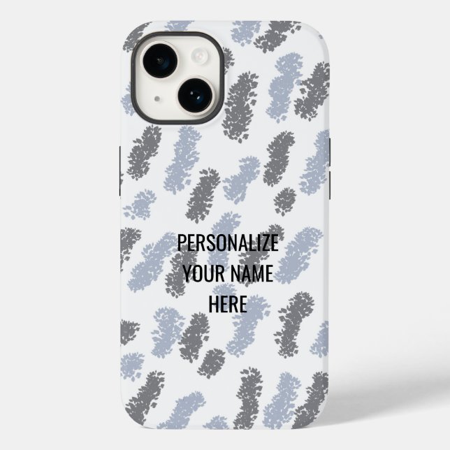 Modern Shades of Gray Abstract Design Case-Mate iPhone Case (Back)