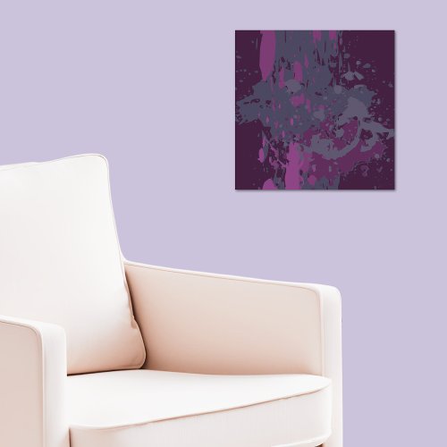 Modern Shades of Purple Vector Paint Splatter Poster