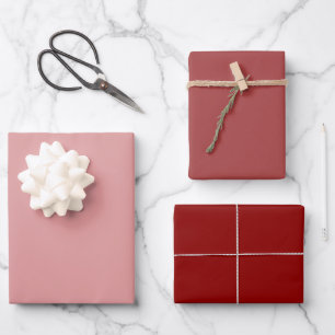 Modern Shades Red Velvet Wrapping Paper Sheets