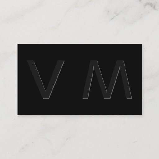 Customizable Modern Shadow Monogram 2 Business Card Templates