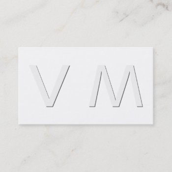 Modern Shadow Monogram Business Card by pixelholicBC at Zazzle