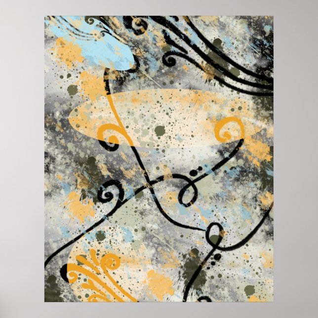 Modern Shapes and Color Poster (Front)