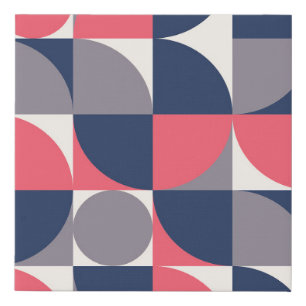 Modern shapes and geometric seamless pattern in sc faux canvas print