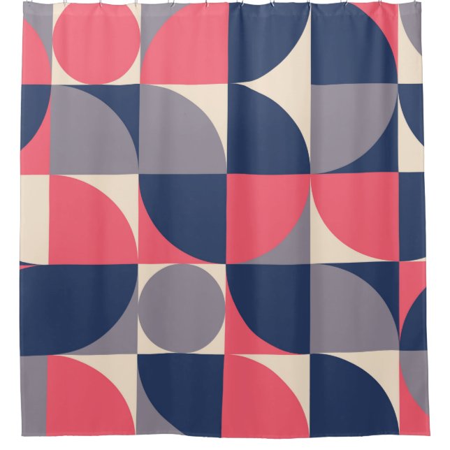 Modern shapes and geometric seamless pattern in sc shower curtain (Front)