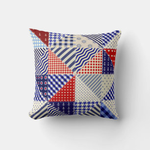 Modern shapes and geometric seamless pattern in sc throw pillow