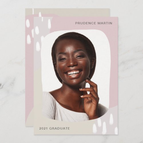 Modern Shapes One Photo Graduation Party Invitatio Invitation