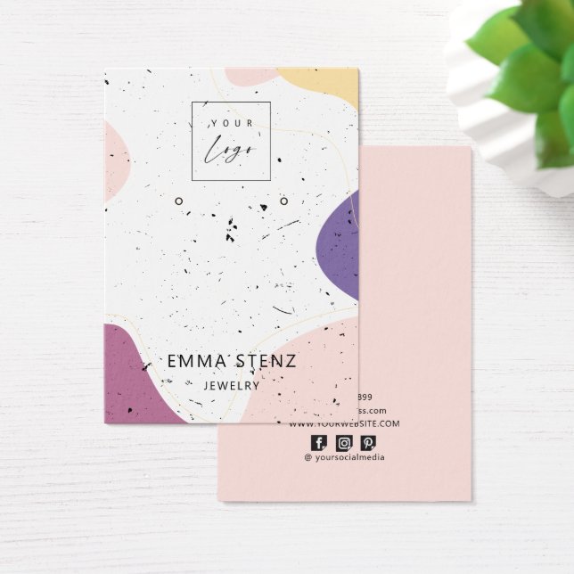 Modern Shapes Textured Stud Earring Display Cards (Desk)