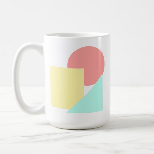 Modern Shapes With Circle, Square, and Triangle Coffee Mug (Left)