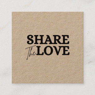 Modern Share the love kraft refer a friend Referral Card