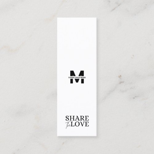 Modern Share the love white refer a friend  Mini Business Card