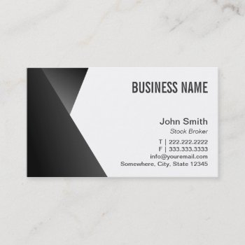 Modern Sharp Stock Broker Business Card by cardfactory at Zazzle