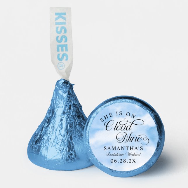 Modern She Is On Cloud 9 Bachelorette Weekend Hershey®'s Kisses® (Front)