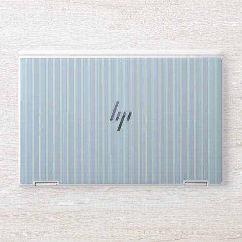 Modern Shimmering Blue Striped HP Laptop Skin