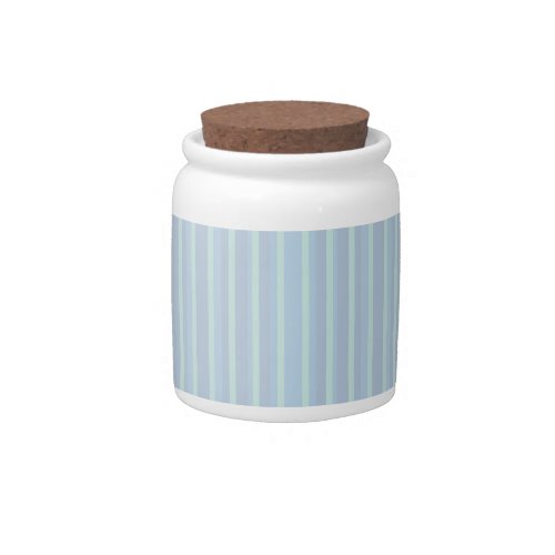 Modern Shimmering Blue Striped Jar