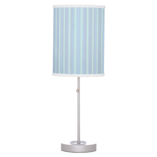 Modern Shimmering Blue Striped Lamp