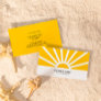 Modern Shining Sun Sunrise Sunrays Yellow Business Card