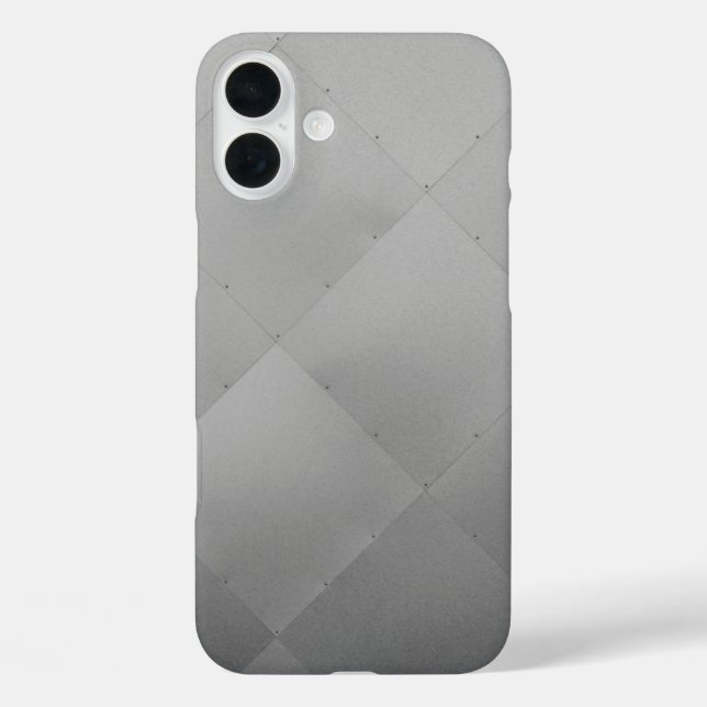 Modern Shiny Checkered Metal Gray Case-Mate iPhone Case (Back)