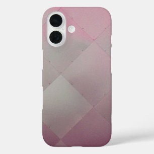 Modern Shiny Checkered Metal Pink iPhone 16 Case