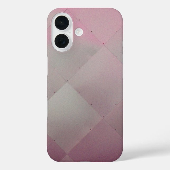 Modern Shiny Checkered Metal Pink Case-Mate iPhone Case (Back)