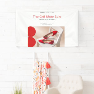 Modern Shoe Sale Anniversary Event Banner - Elegan