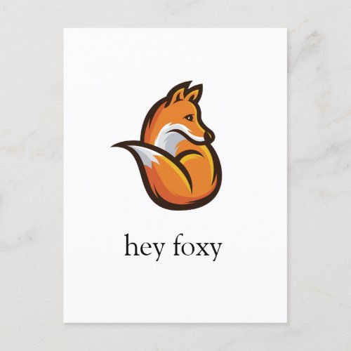Modern  Shy Little Fox Postcard