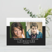 Modern Siblings Photo Graduation Announcement (Standing Front)