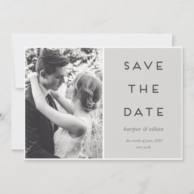 MODERN SIDE BY SIDE SAVE THE DATE