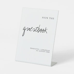 Modern Sign the Guestbook Wedding Sign