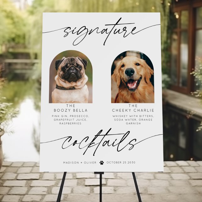 Modern Signature Cocktails Pet Photo Foam Board (Creator Uploaded)
