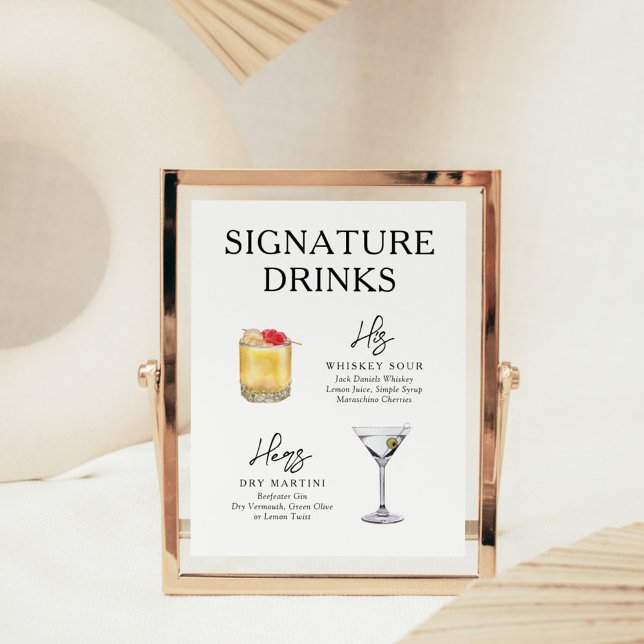 Modern Signature Drinks Poster Night Before (Creator Uploaded)