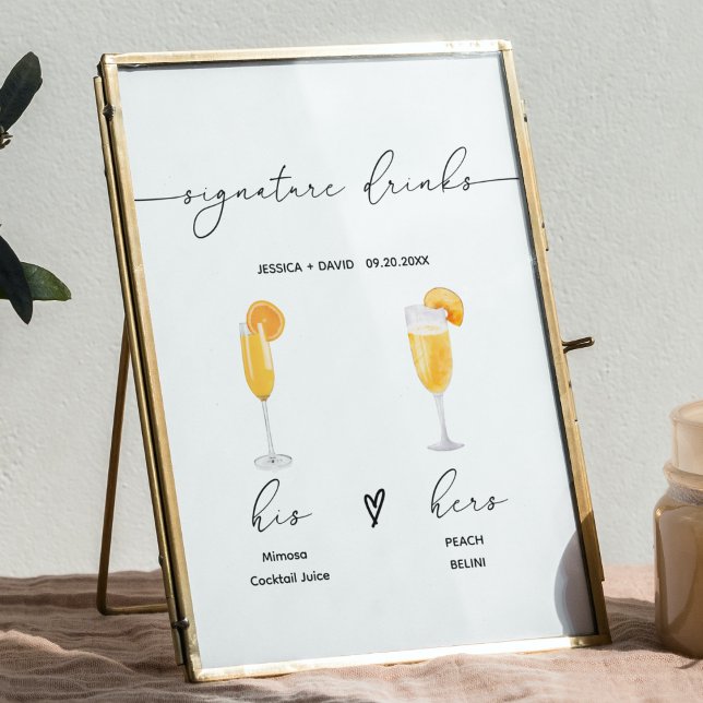 modern signature drinks wedding sign bar sign (Creator Uploaded)