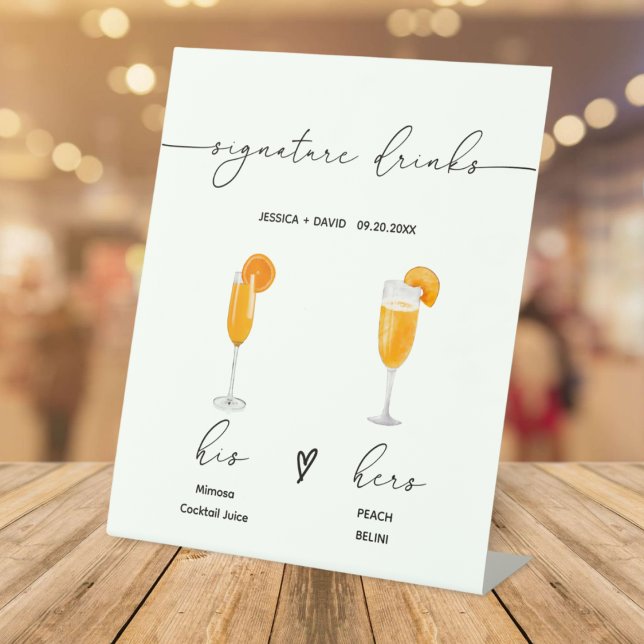 modern signature drinks wedding sign bar sign (Creator Uploaded)