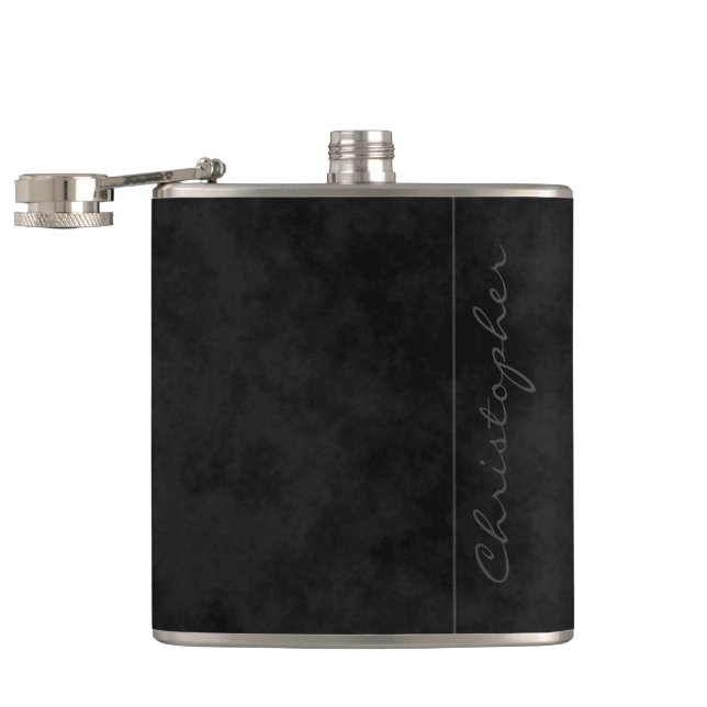 * Modern Signature Mottled Black Flask (Opened)