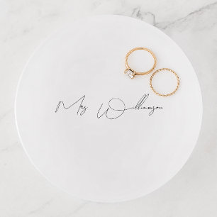 Modern Signature Mrs Ring Dish Personalized