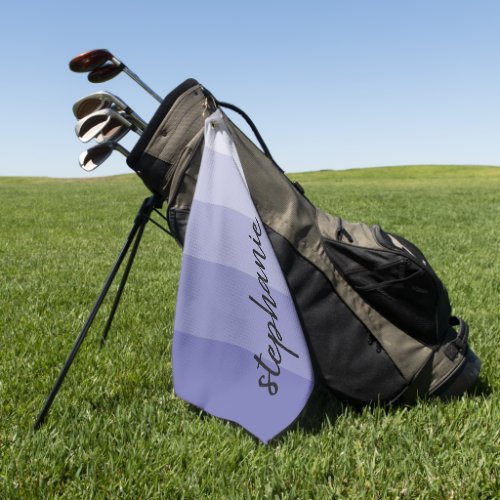Modern Signature Periwinkle Color Block Golf Towel