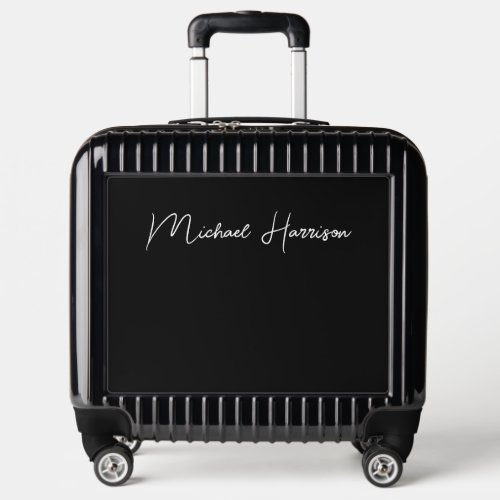 Modern Signature Script Monogram Luggage