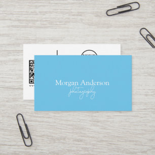 Modern Signature Script QR Code Social Business Card