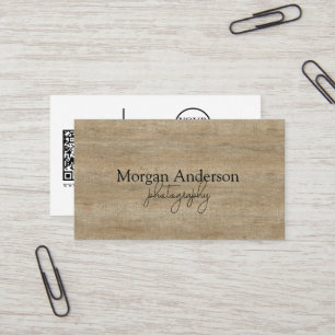 Modern Signature Script QR Code Social Business Card