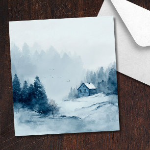 Modern Silent Snowy Mountains Wedding Envelope Liner