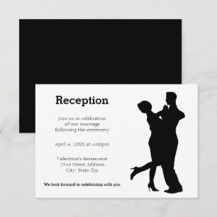 Modern Silhouette Couple - Reception Invitation