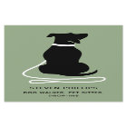 Modern Silhouette Dog Walker Dog Sitter