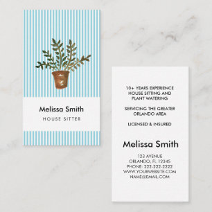 Modern Silhouette House Sitter Business Card