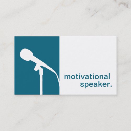 Modern Silhouette Icon Motivational Speaker Business Card
