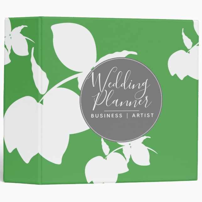 Modern Silo Limon Lemon Branch Wedding 3 Ring Binder (Front/Spine)
