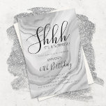 Modern Silver 40th Birthday Watercolor Glitter Invitation<br><div class="desc">Elegant 40th Birthday Party Silver Watercolor Glitter invitation template. Great for birthday parties for men & women.</div>